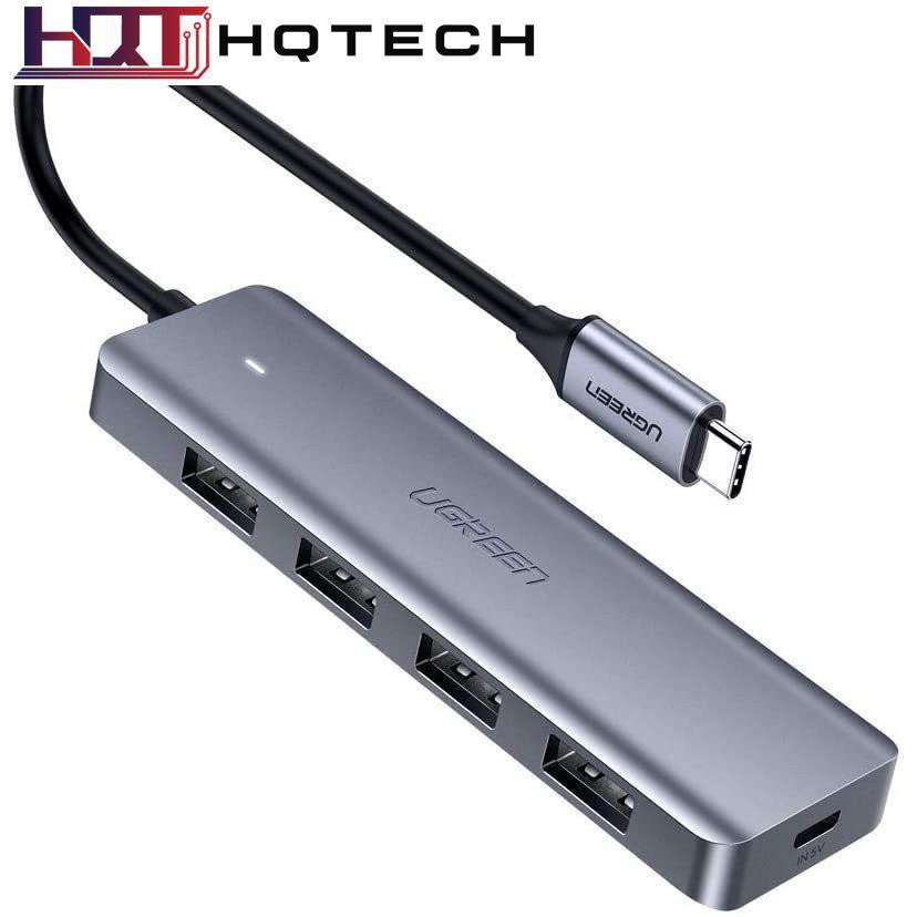 [Freeship]  Hub USB type C, USB 3.0 sang 4 cổng USB 3.0 hỗ trợ cổng nguồn Micro USB 5V UGREEN CM219 CM136