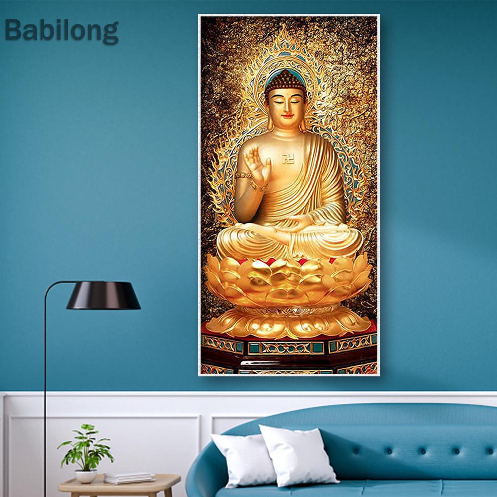 Tranh đính đá kim cương toàn bộ 5D DIY hình Phật