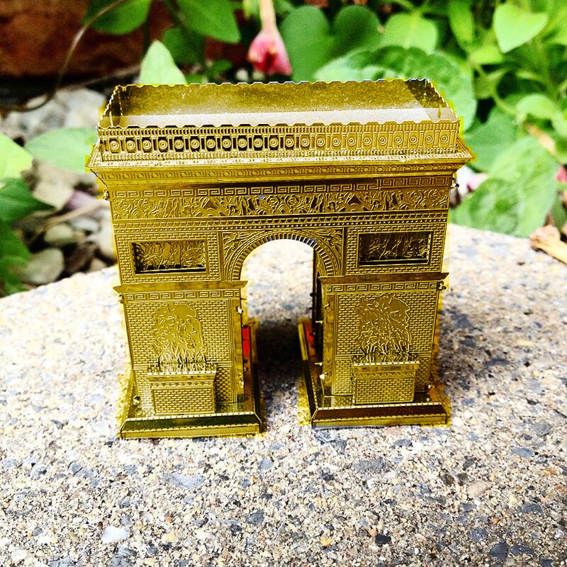 Mô Hình Lắp Ghép Kim Loại Kiến Trúc vàng loại nhỏ