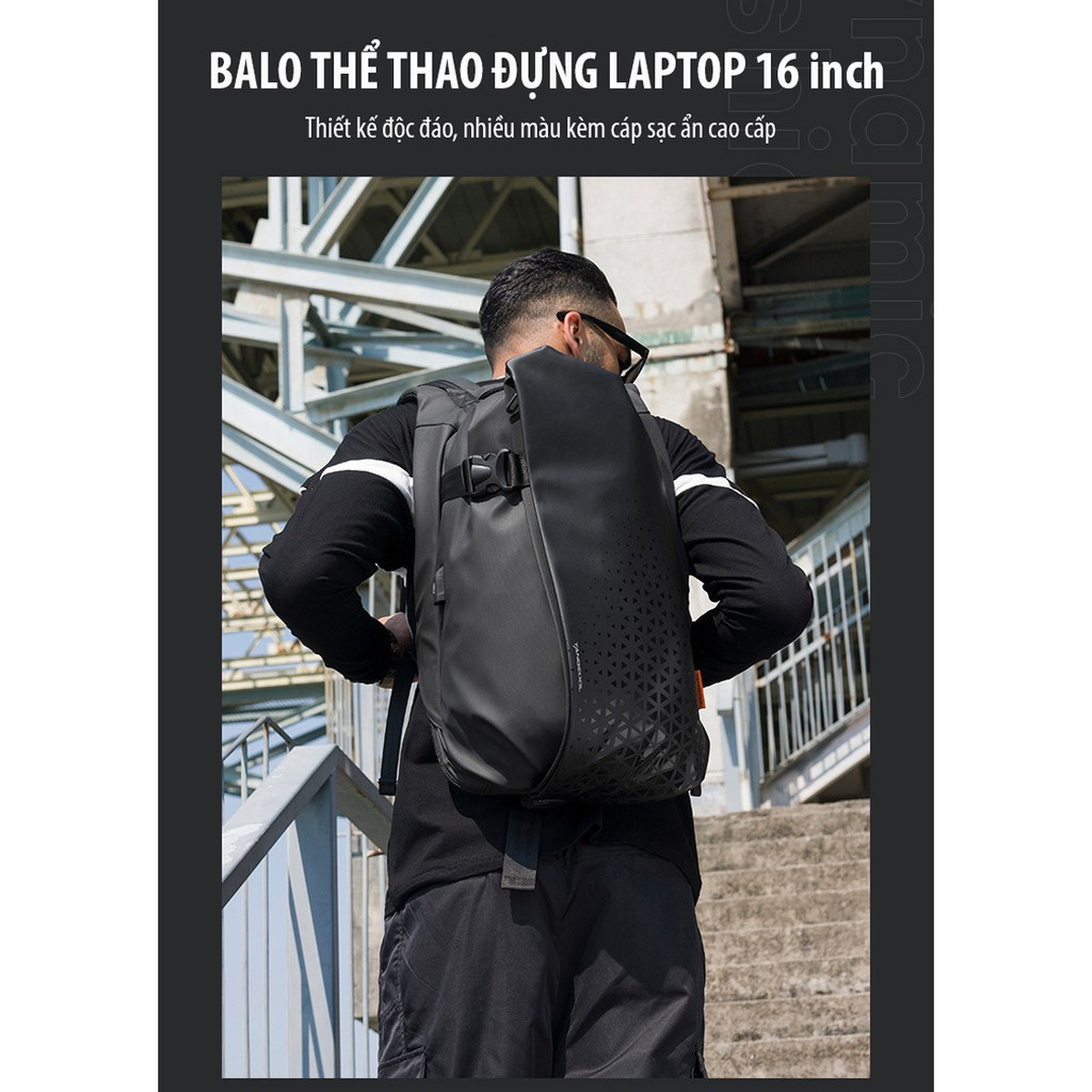 Balo đi phượt đựng Laptop TANGCOOL thiết kế độc đáo, nhiều màu kèm cáp sạc ẩn cao cấp