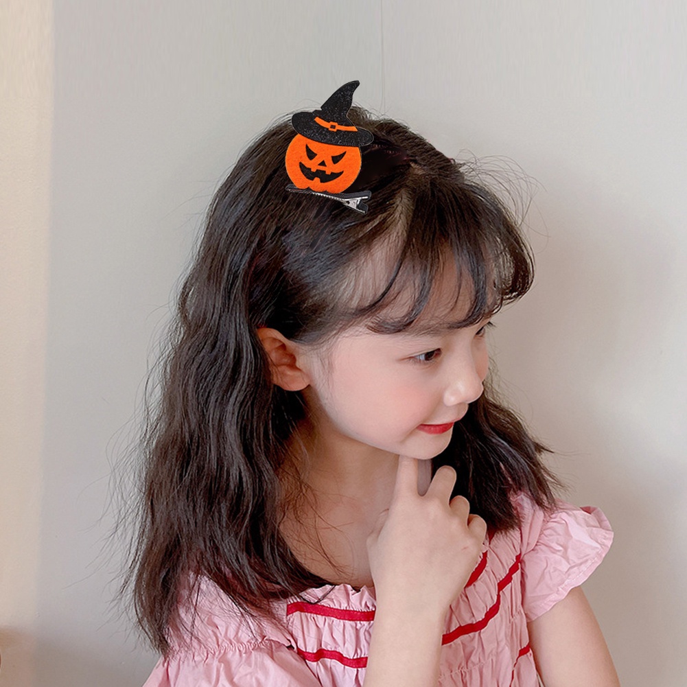 Phụ Kiện Kẹp Tóc Phong Cách Halloween Đáng Yêu Cho Bé Gái