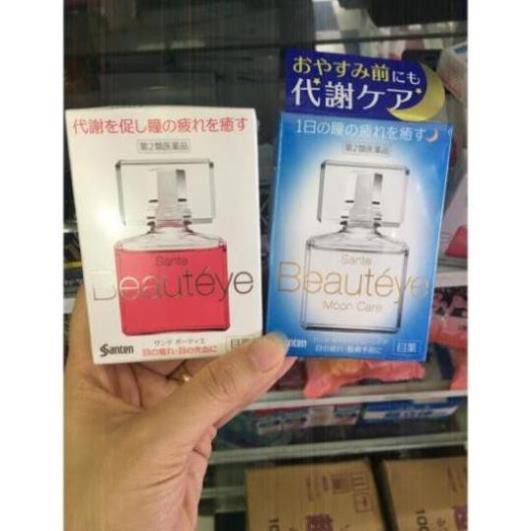 Thuốc nhỏ mắt Sante santen Beauteye Moon Nhật bản màu xanh/đỏ