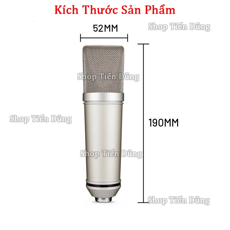 Mic thu âm U87 MA Chính Hãng Chạy Nguồn 5V Phù Hợp Cho Các Dòng Sound Card , Micro Thu Giọng Tốt