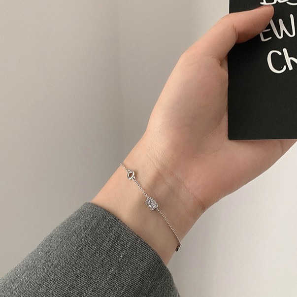 Lắc tay Bạc gắn đá cao cấp, Vòng tay Bạc nữ cao cấp TUNA SILVER