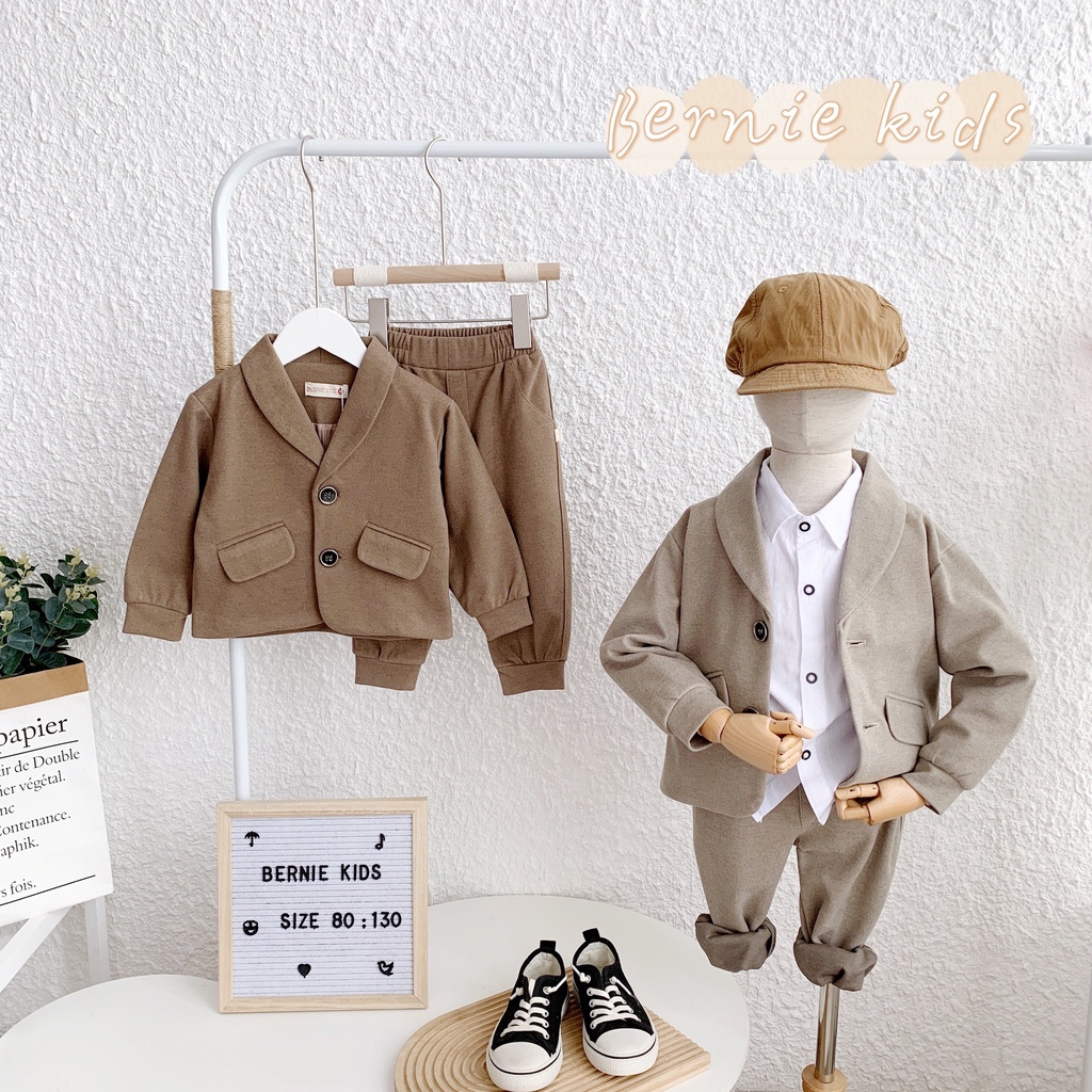 Set vest dạ cho bé trai  10-22kg