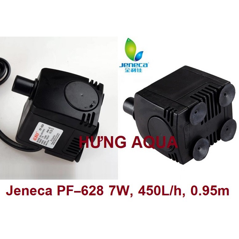 Bơm chìm mini - máy bơm nước hồ thủy sinh, bể cá mini, hòn non bộ, tiểu cảnh Jeneca PF-628 7W tiết kiệm điện
