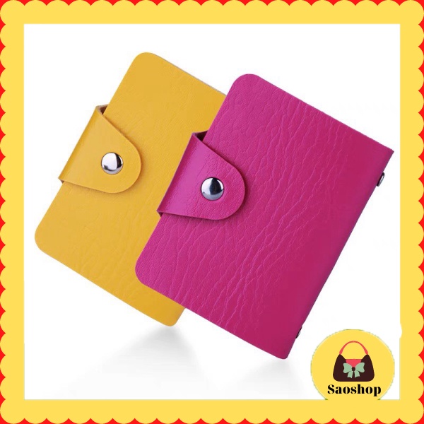 Ví đựng thẻ bằng trong suốt chất PVC 12 ngăn tiện dụng- saoshop