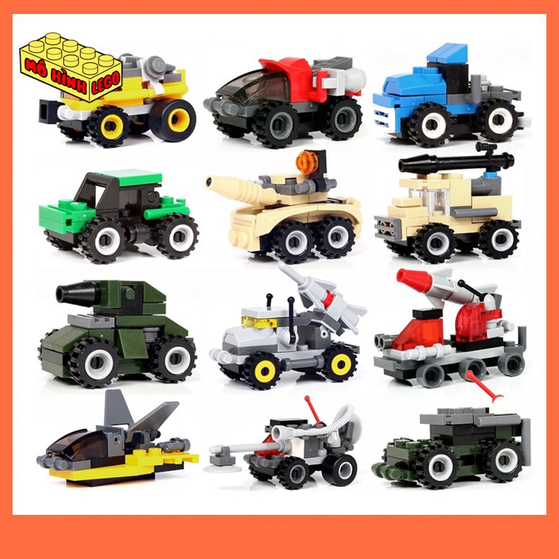 Đồ chơi lắp ráp lego giá rẻ Kazi mô hình phương tiện quân sự các loại mini cho bé