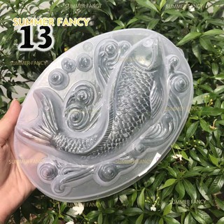 khuôn rau câu hình cá size 19cm - cá chép, song ngư