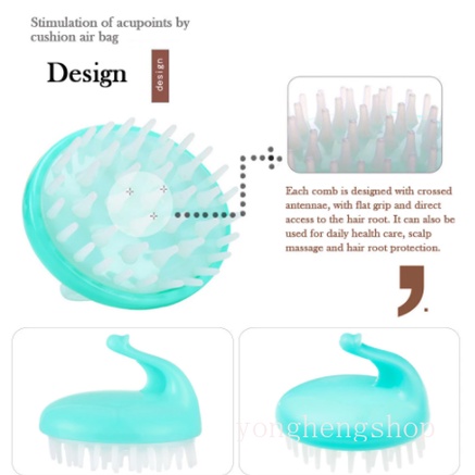 Lược Silicone Mát Xa Da Đầu Giảm Stress Cho Nữ