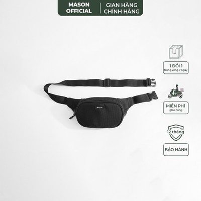 Túi bao tử đeo chéo Bumbag nam nữ unisex vải Polyester Canvas cao cấp chống thấm nước thương hiệu MASON - M25