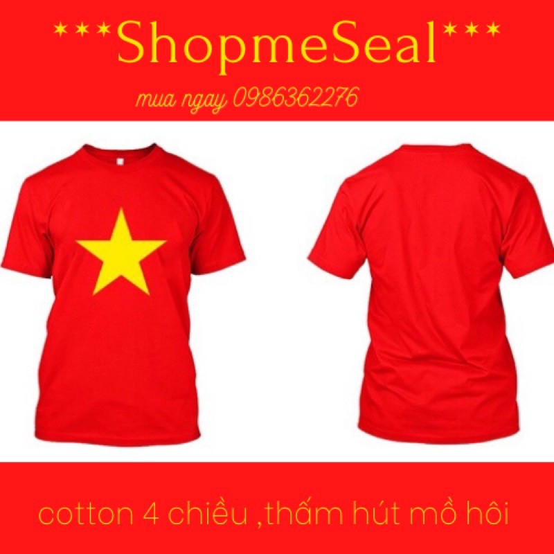 (Xưởng rẻ -đẹp) ❤️Sỉ/lẻ Áo cờ đỏ sao vàng❤️Freeship❤️áo cờ 100%cotton
