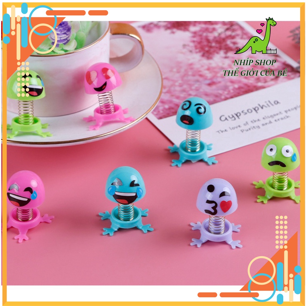 Đồ chơi Mặt cười lò xo emoji thú nhún nhảy Đồ chơi cho bé Trang trí xe hơi