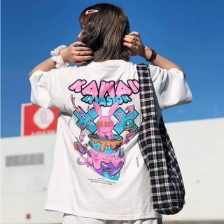 Áo Thun in hình thời trang unisex phong cách oversize KAWAI Tee phông cotton co giãn cặp đôi nam nữ tay lỡ mùa hè đẹp
