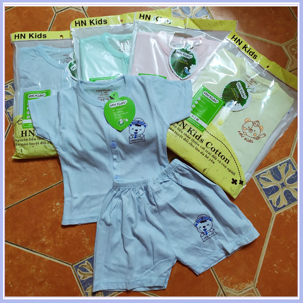 Bộ quần áo HN KID cộc tay cotton mềm mịn cho bé (4-15kg)