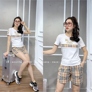 BỘ ĐÙI KẺ PHA BURBERRY < KÈM ẢNH THÂT>