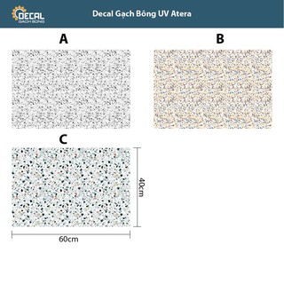 Decal Gạch Bông Uv Atera dan trang trí kích thước tấm 40x60cm