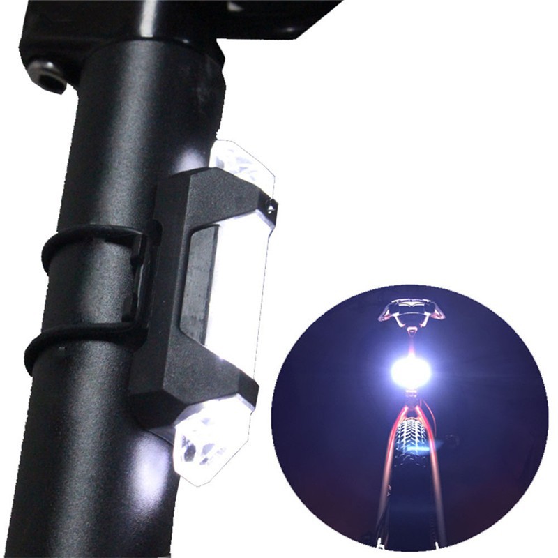 Đèn pha xe đạp 4 chế độ chống nước có cổng sạc USB