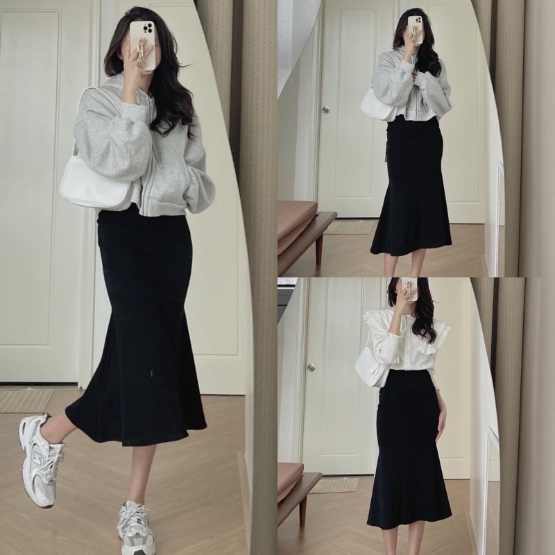 Chân Váy Đuôi Cá tôn dáng eo thon che khuyết điểm nâng mông chất cotton co giãn