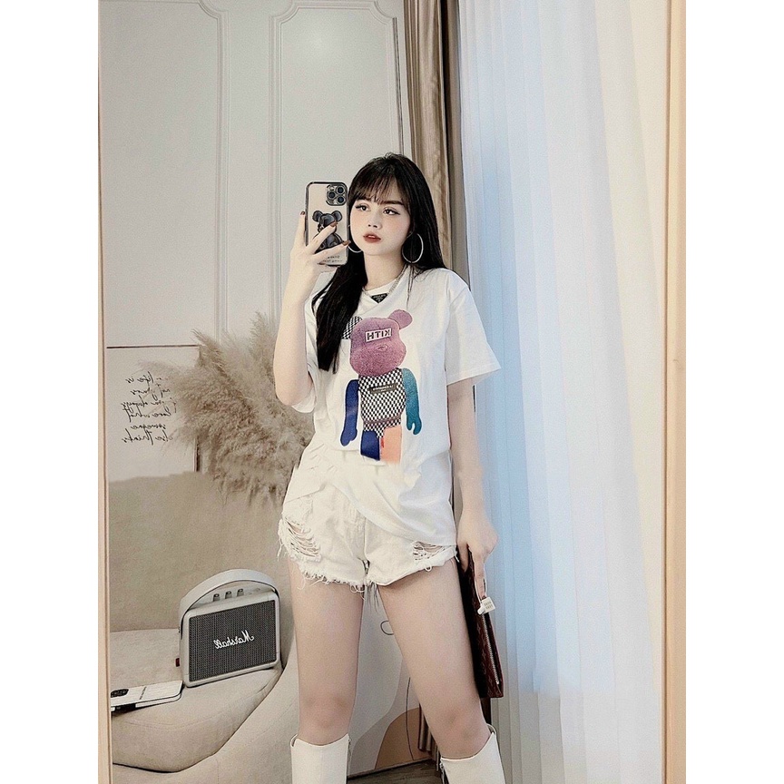 Áo Phông  Áo Thun Quảng Châu Form Rộng Tay Lỡ Giá Rẻ vải Cotton 100% co giãn Siêu Mát, Không Xù