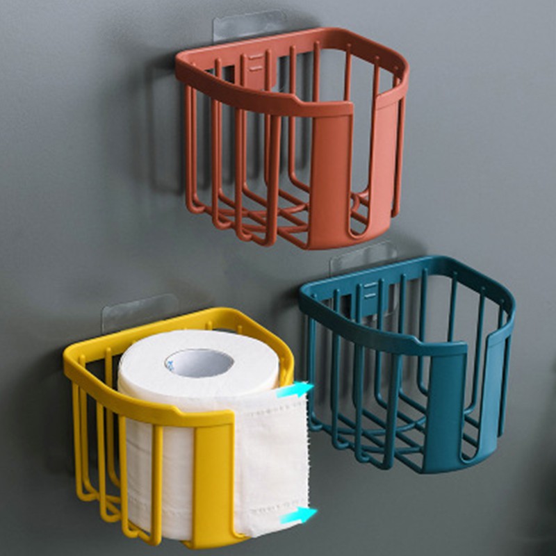 Giỏ Nhựa Đựng Giấy Vệ Sinh Dán Tường Tiện Dụng