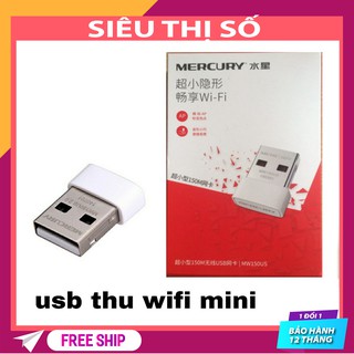 USB Wifi thu sóng mini không dây Mercury, máy thu sóng đa năng tốc độ 150Mbps