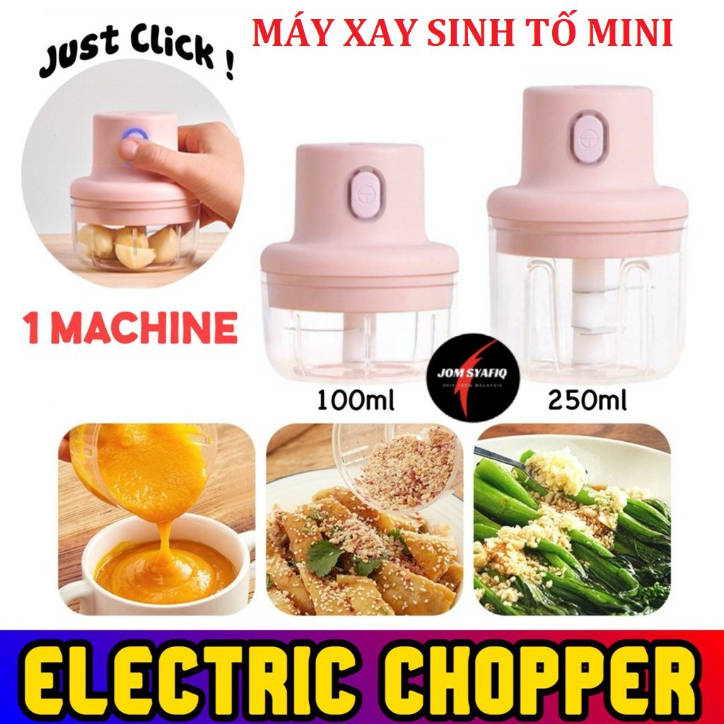 Máy Xay Sinh Tố Mini Cầm Tay 250ml- Máy Say Sinh Tố Cầm Tay 100ml Đa Năng Tiện Lợi