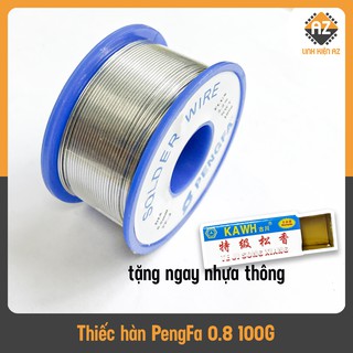 Thiếc hàn PengFa 0.8mm 100G - Loại tốt - tặng kèm nhựa thông