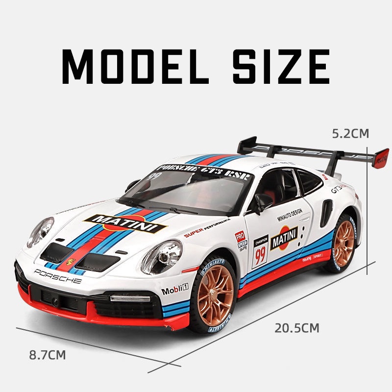 Mô Hình Xe Ô Tô Porsche 911 RSR GT3 Tỉ Lệ 1: 24