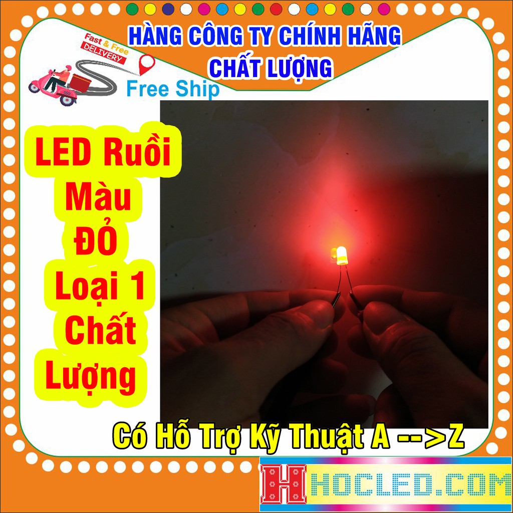 Gói 20 LED ĐỤC Đủ Màu Chuyên Làm Hào Quang, LED Trái Tim Hàng Loại 1 Chất Lượng