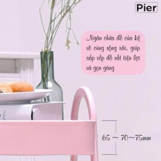 Kệ 3 tầng có bánh xe