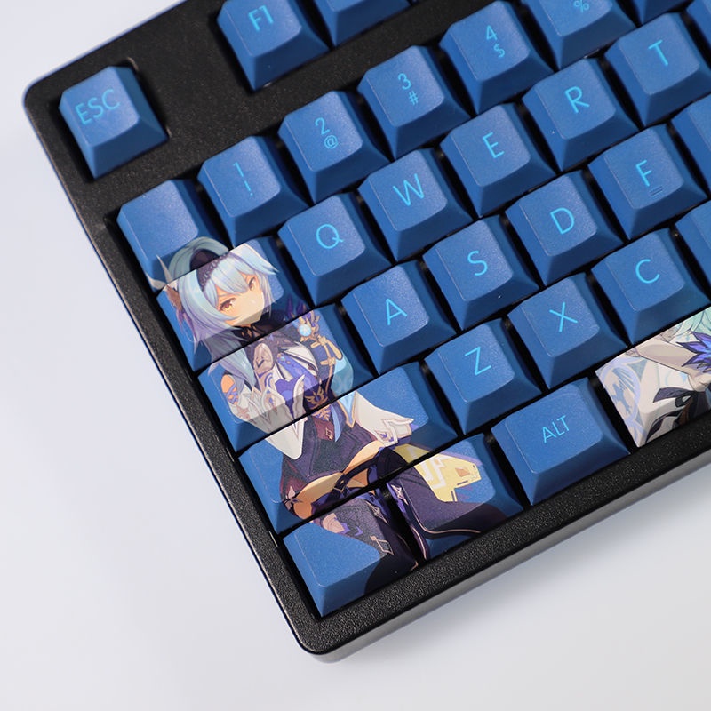 Genshin Impact Keycap Cherry Profile Eula Theme Keycap PBT Dye Thăng hoa Bàn phím cơ Keycap 108 Phím