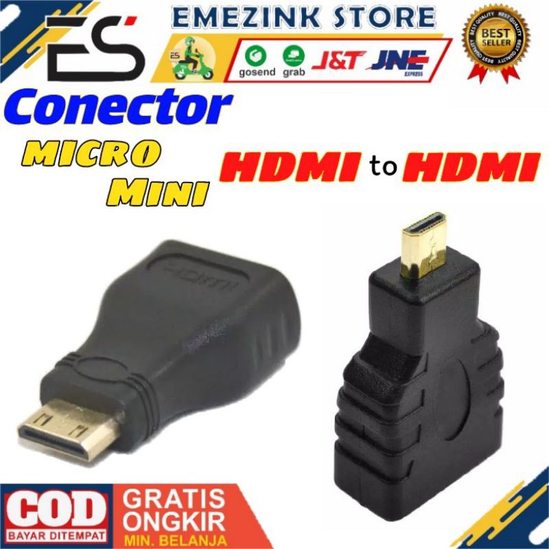 Chv | Mini Micro Hdmi To Hdmi Conector | Zk