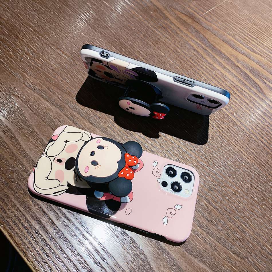 Ốp điện thoại họa tiết dễ thương có giá đỡ cho Apple Iphone 11 12 Pro 12pro Max 12mini 7 8 Plus X Xs Max Xr | BigBuy360 - bigbuy360.vn