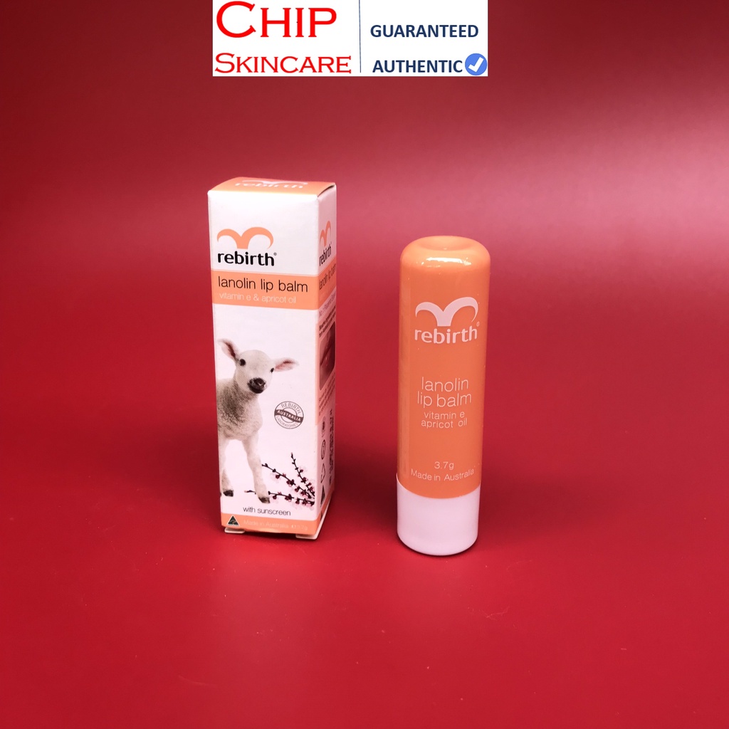 Son dưỡng môi chiết xuất nhau thai cừu Rebirth Lanolin Lip Balm 3.7g