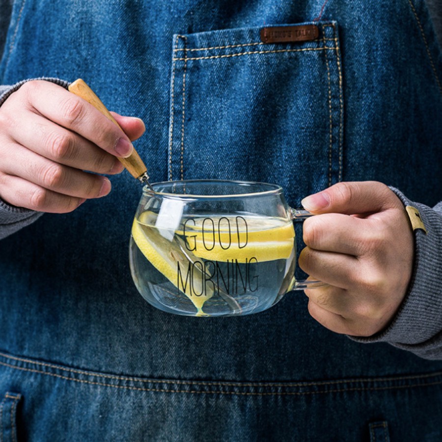 Cốc thủy tinh Good Morning - đồ uống trà & cafe xinh xắn | BigBuy360 - bigbuy360.vn