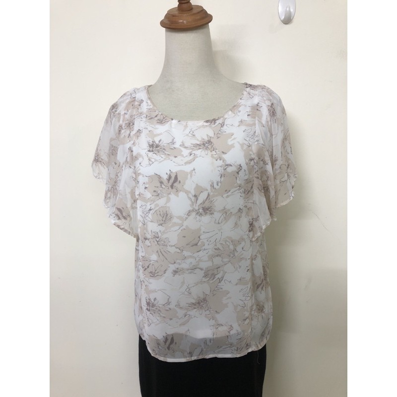 size M áo sơ mi voan kiểu siêu xinh cánh tiên hoa đẹp 2hand mới mát