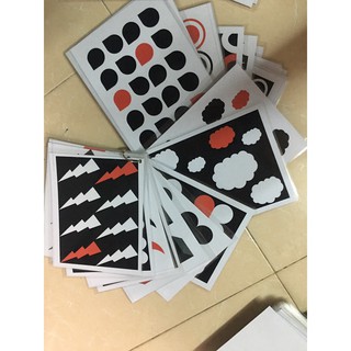 Thẻ học Flashcard Glen doman chuẩn giá rẻ tại xưởng đen trắng, đen trắng đỏ