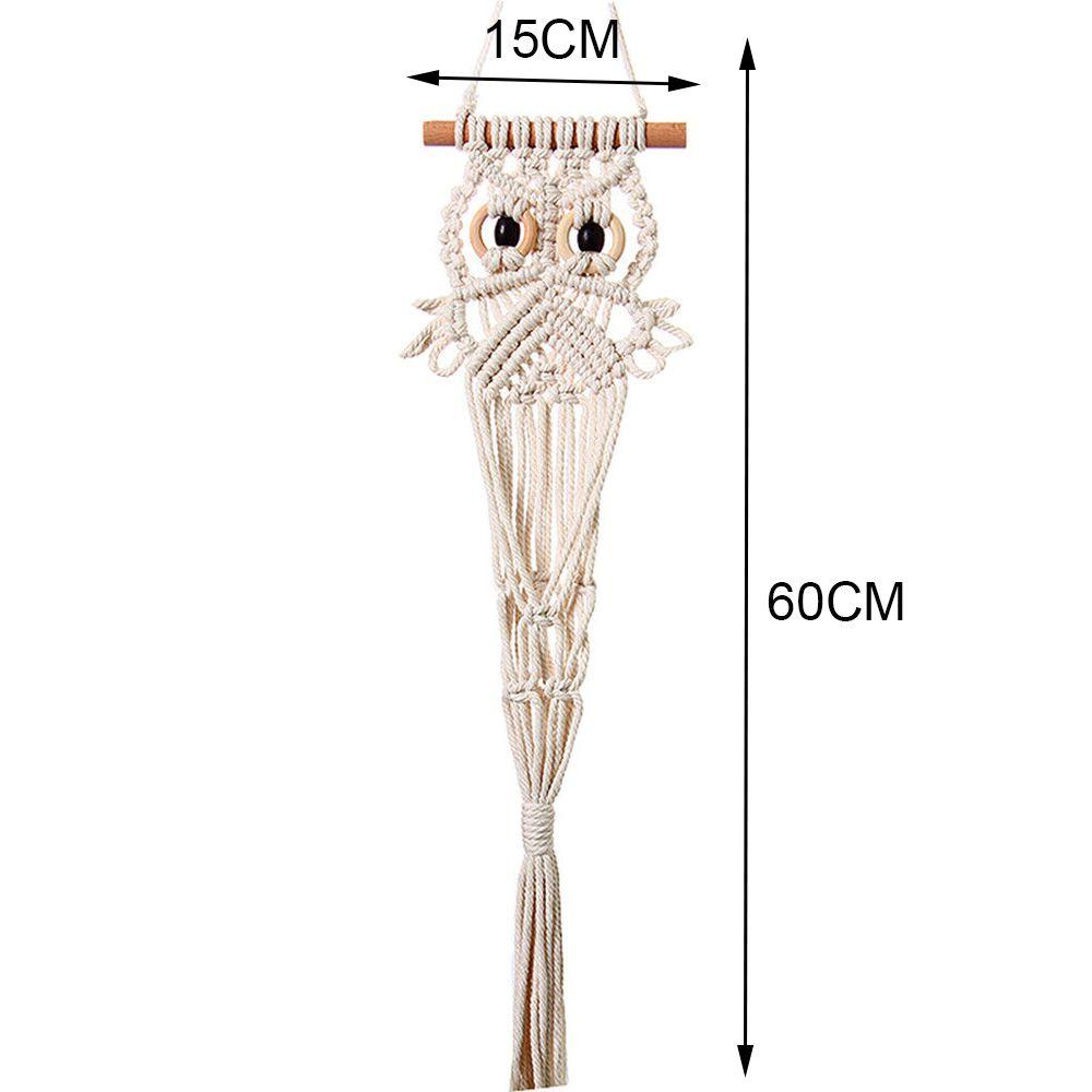 Cú Gỗ Treo Tường Trang Trí Phong Cách Boho