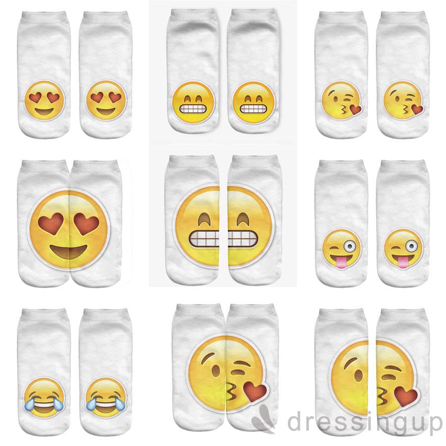 Vớ Cổ Ngắn In Hình Biểu Tượng Cảm Xúc Thiết Kế Vui Nhộn