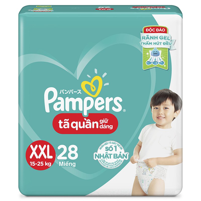 Bỉm quần Pampers size vừa S30/M40/L36/XL18/XXL28 chính hãng