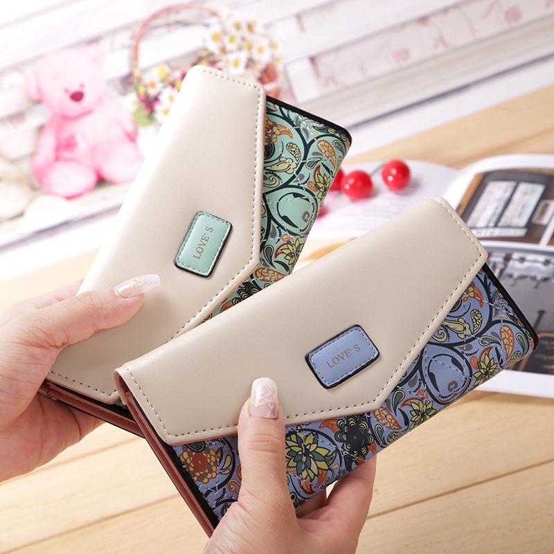 Ví Cầm Tay Dài Nữ Hoa Tiết Cao Cấp Sang Trọng ( mã VDHT88 )
