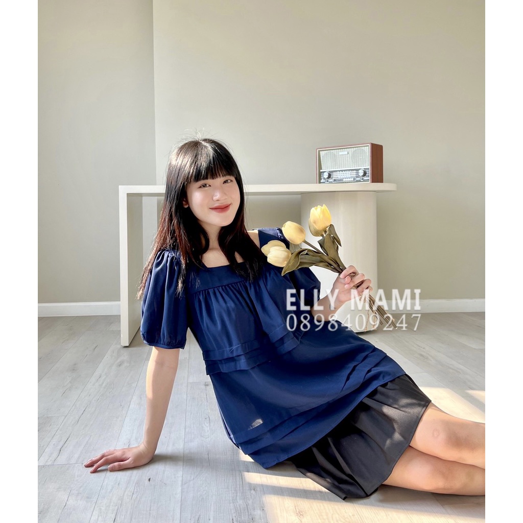 ( 40kg - 95kg ) Set Áo Bầu , Bigsize Sau Sinh Cổ Vuông Mặc Thoải Mái Suốt Thai Kì &amp; Sau Sinh Thiết Kế Cao Cấp