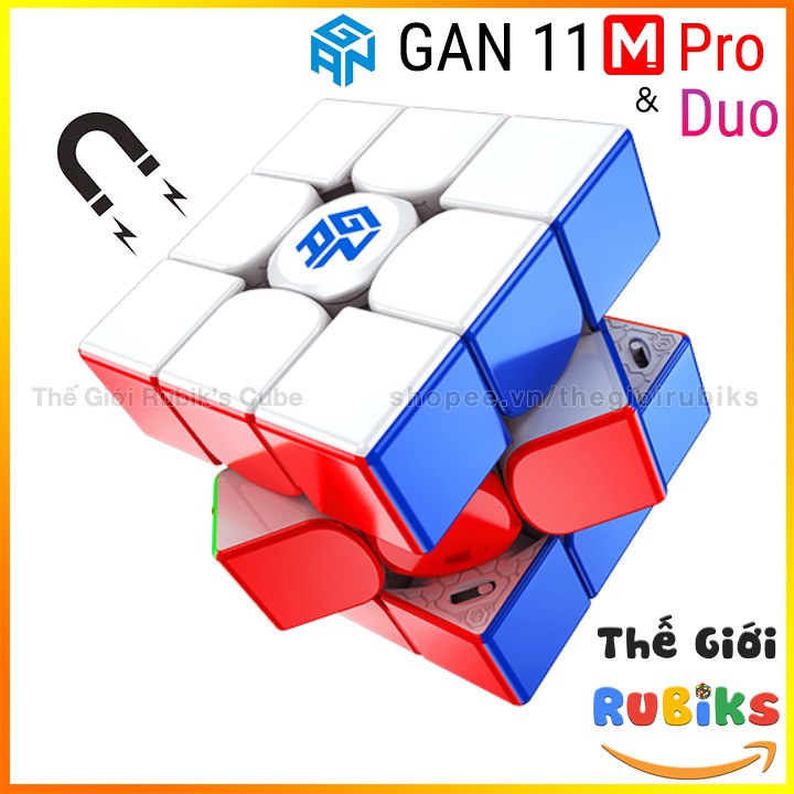 Rubik 3x3 GAN 11 M Pro / Duo Cao Cấp Flagship. Rubik 3x3x3 GAN 11M Frosted, UV Coated, Soft Có Nam Châm.