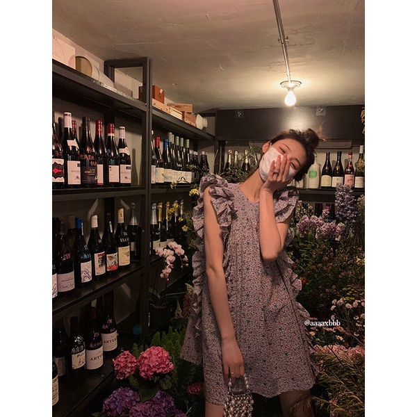 Bán Chạy!F &amp; X Đầm Ngắn Dáng Rộng In Hoa Kiểu Pháp Thời Trang Xuân Hè Chất Lượng Cao 2022