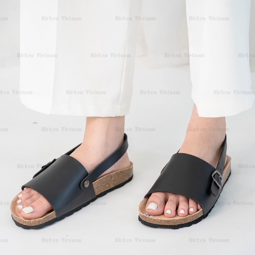 MÃ PU22 Sandal DA PU Đế Trấu Quai Ngang Unisex Birken Vietnam Bioline