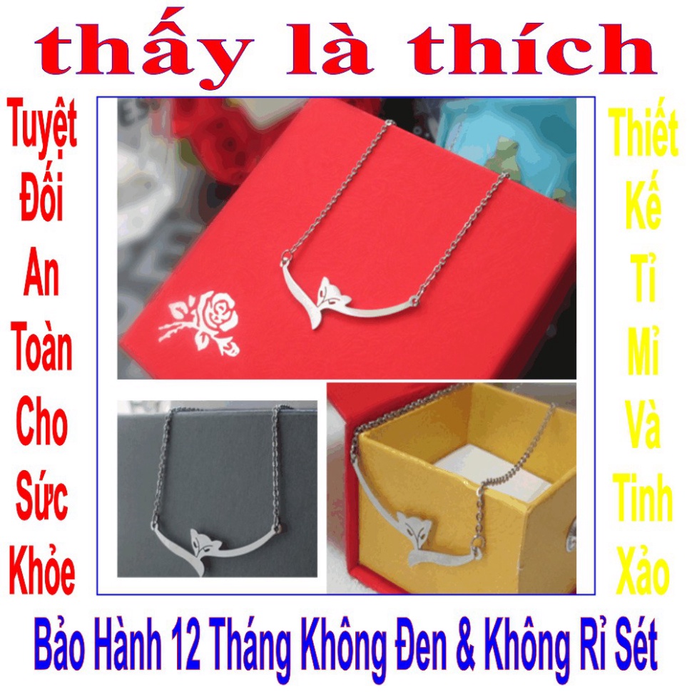 Dây chuyền cho bé gái xinh xắn - An toàn cho trẻ - Cam kết 1 đổi 1 nếu hoen , gỉ sét