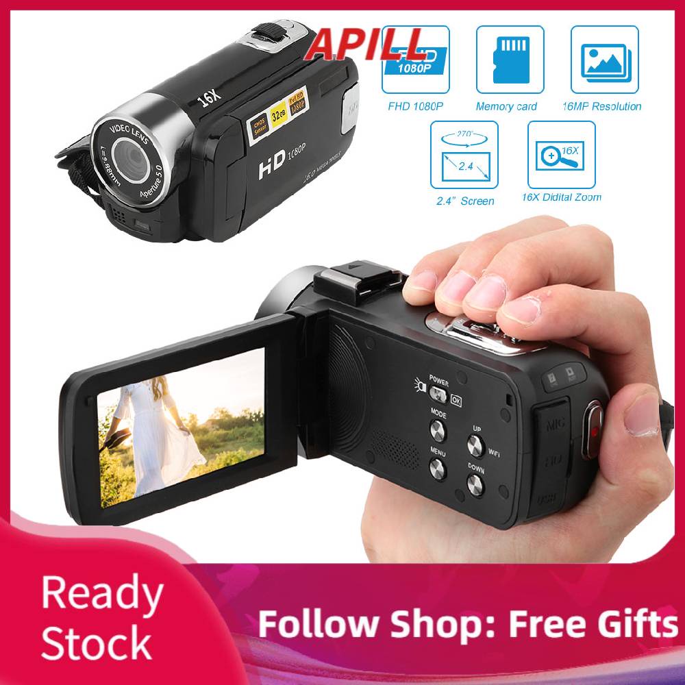 Máy Quay Phim Apill Màn Hình Lcd 2.4inch Hd 16x Zoom 32gb Thẻ
