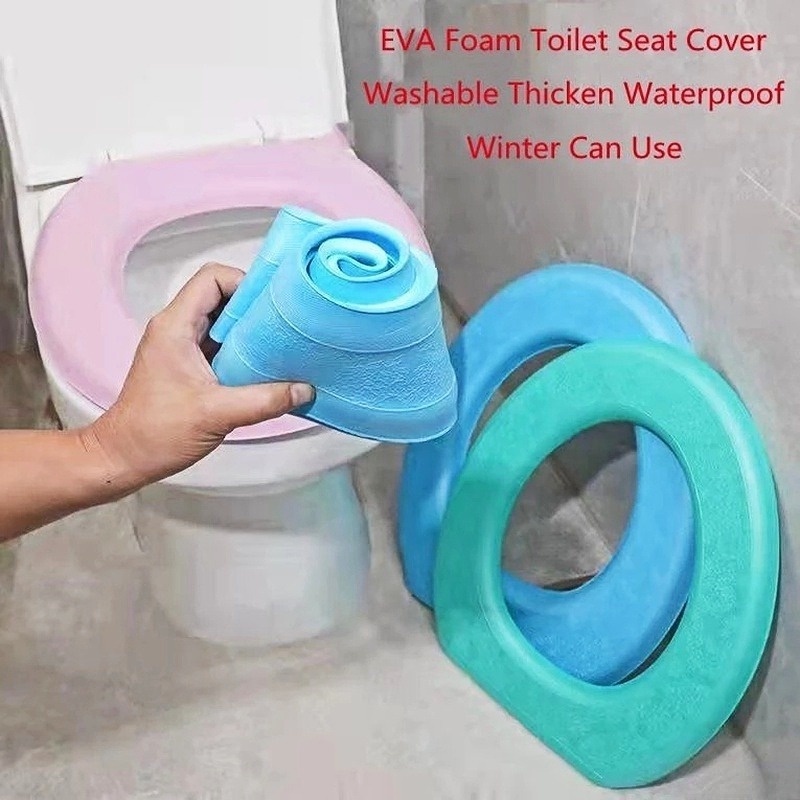 Miếng Đệm Lót Bồn Cầu Chất Liệu EVA Mềm Mại Chống Thấm Nước Có Thể Tháo Gỡ