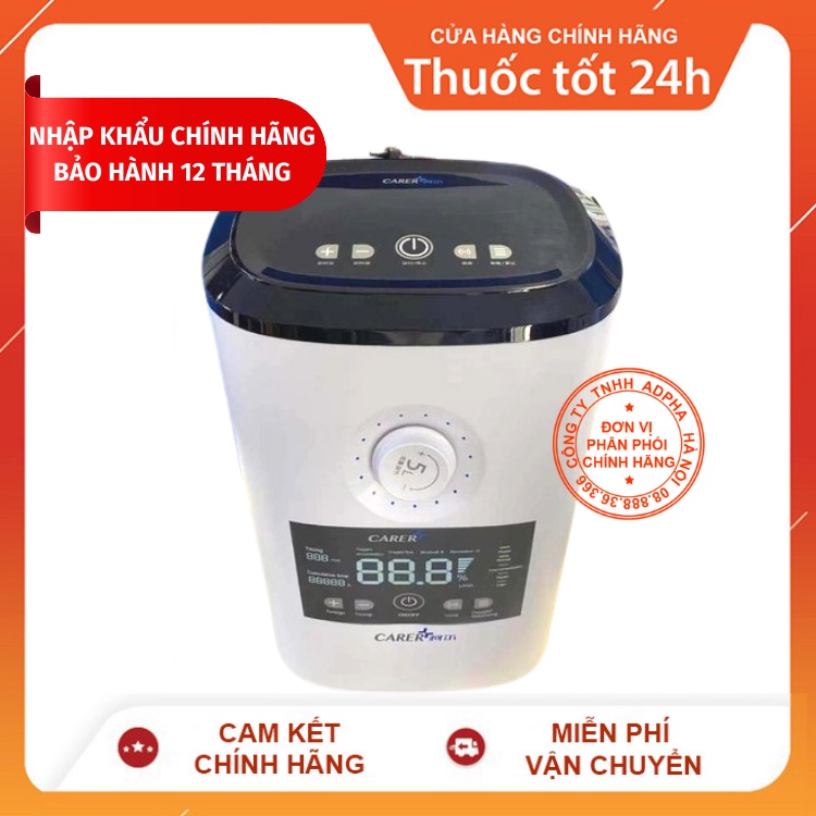 (Thương Hiệu Mỹ) Máy Tạo Oxy 5 Lít CARER CR-P5W Có Kèm Xông